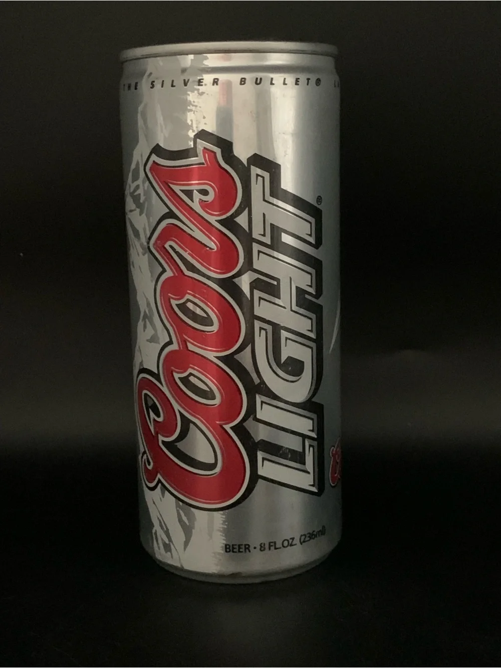 Vintage Beer Can Coors Light The Silver Bullet 8Oz Can Tab Empty Aluminum